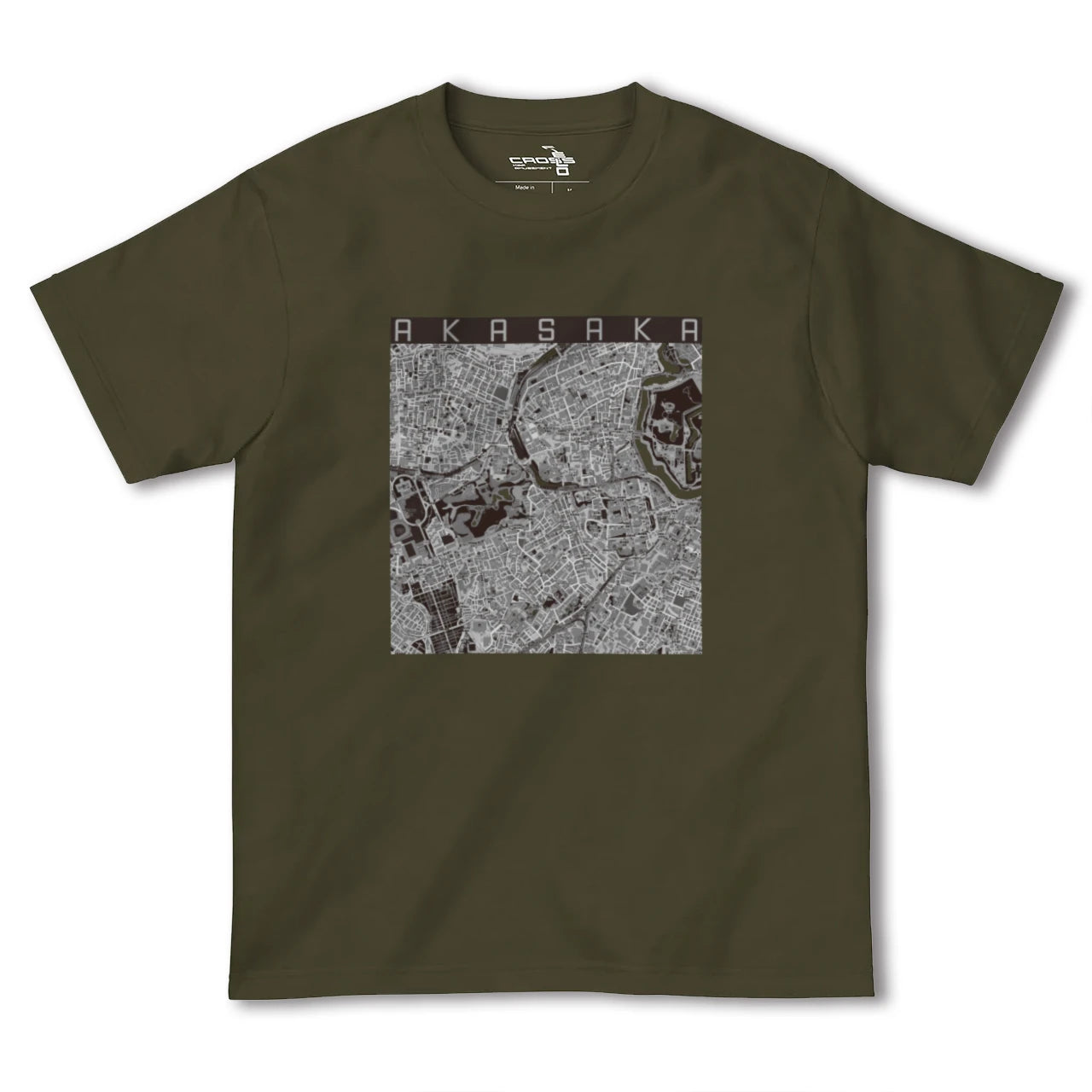 【赤坂(東京都)】地図柄ヘビーウェイトTシャツ