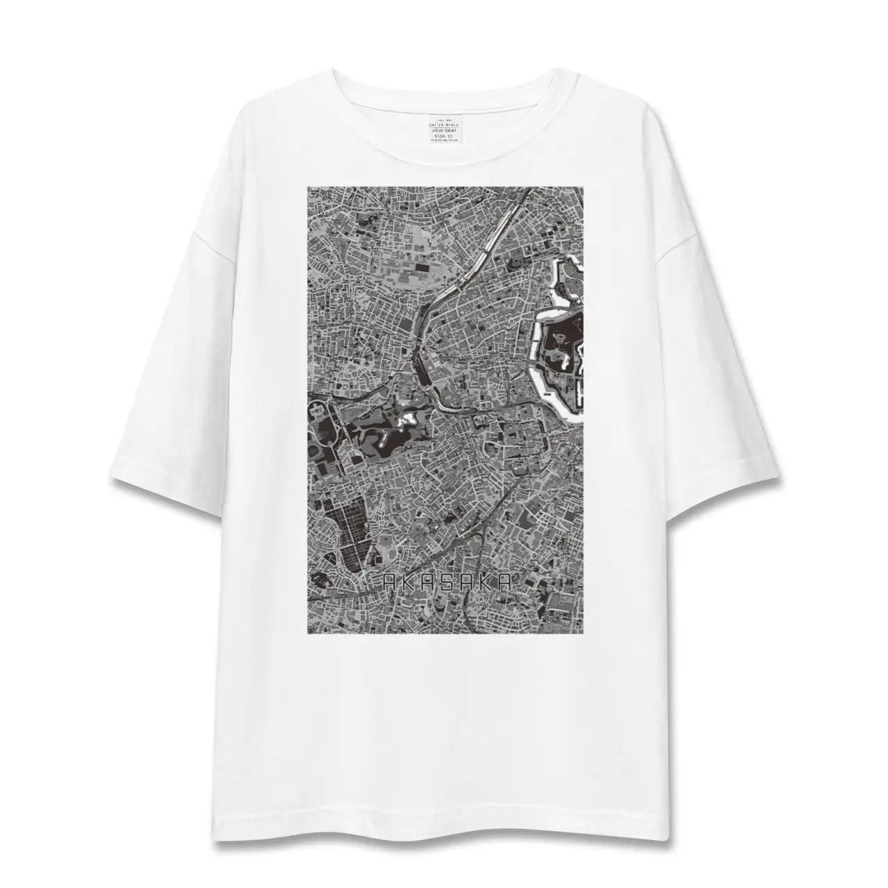 【赤坂(東京都)】地図柄ビッグシルエットTシャツ