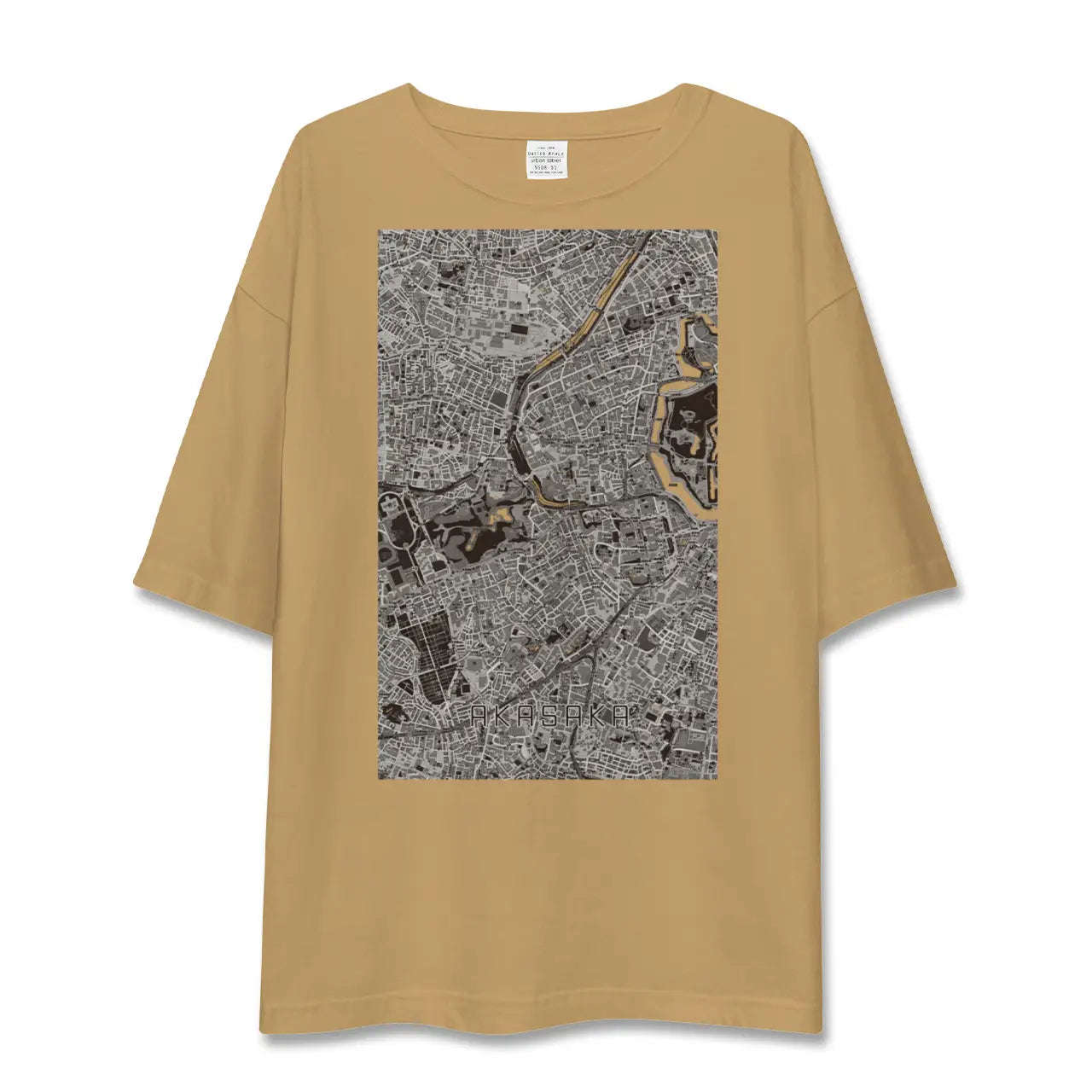 【赤坂(東京都)】地図柄ビッグシルエットTシャツ