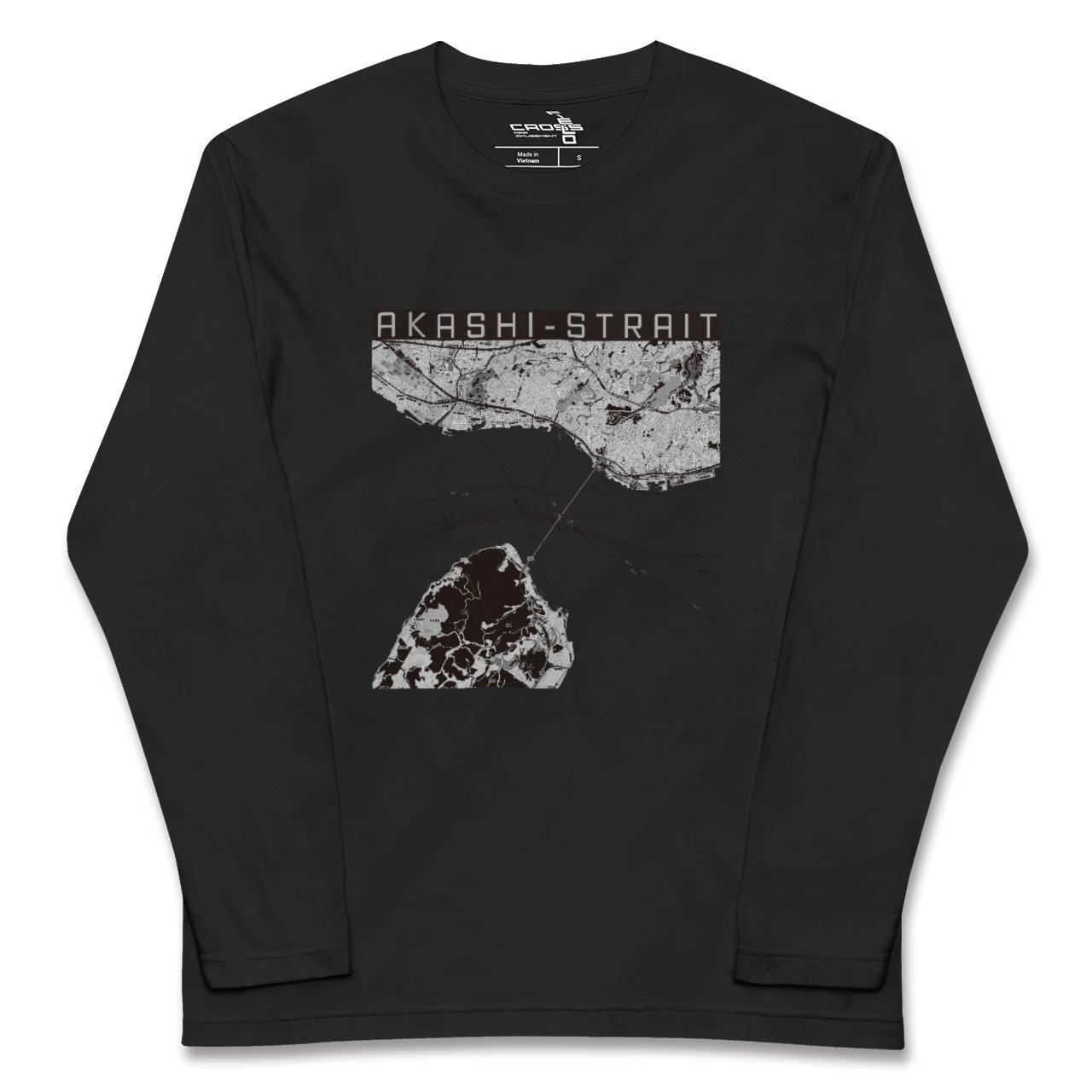【明石海峡(兵庫県)】地図柄ロングスリーブTシャツ