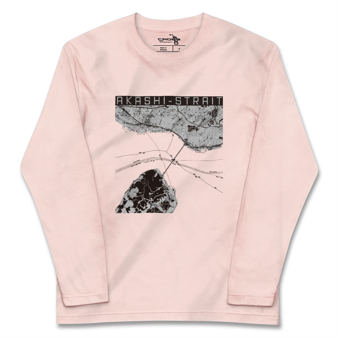 【明石海峡(兵庫県)】地図柄ロングスリーブTシャツ