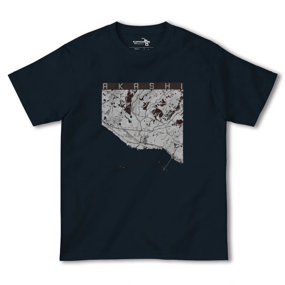 【明石(兵庫県)】地図柄ヘビーウェイトTシャツ