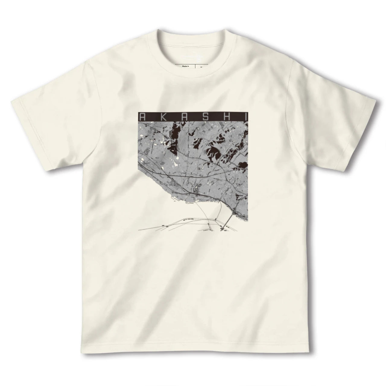 【明石(兵庫県)】地図柄ヘビーウェイトTシャツ