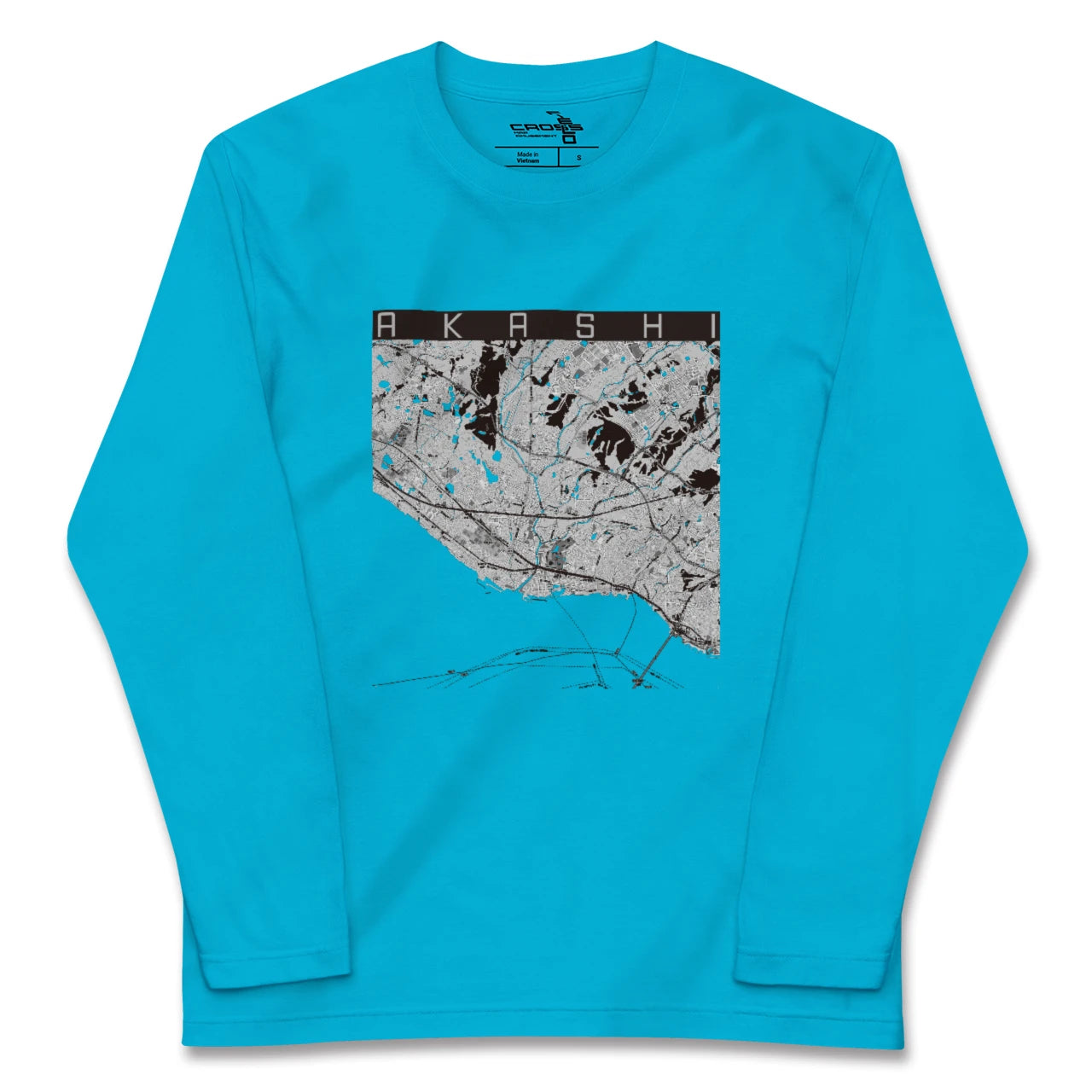 【明石(兵庫県)】地図柄ロングスリーブTシャツ