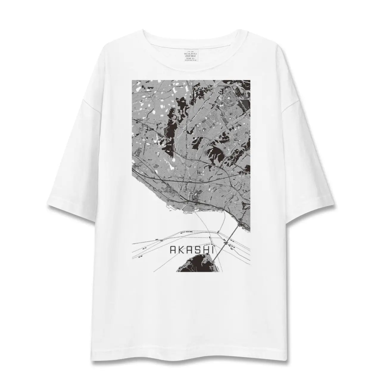【明石(兵庫県)】地図柄ビッグシルエットTシャツ