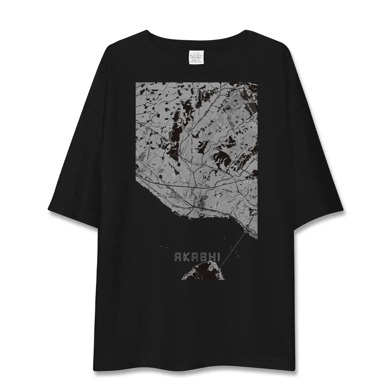 【明石(兵庫県)】地図柄ビッグシルエットTシャツ