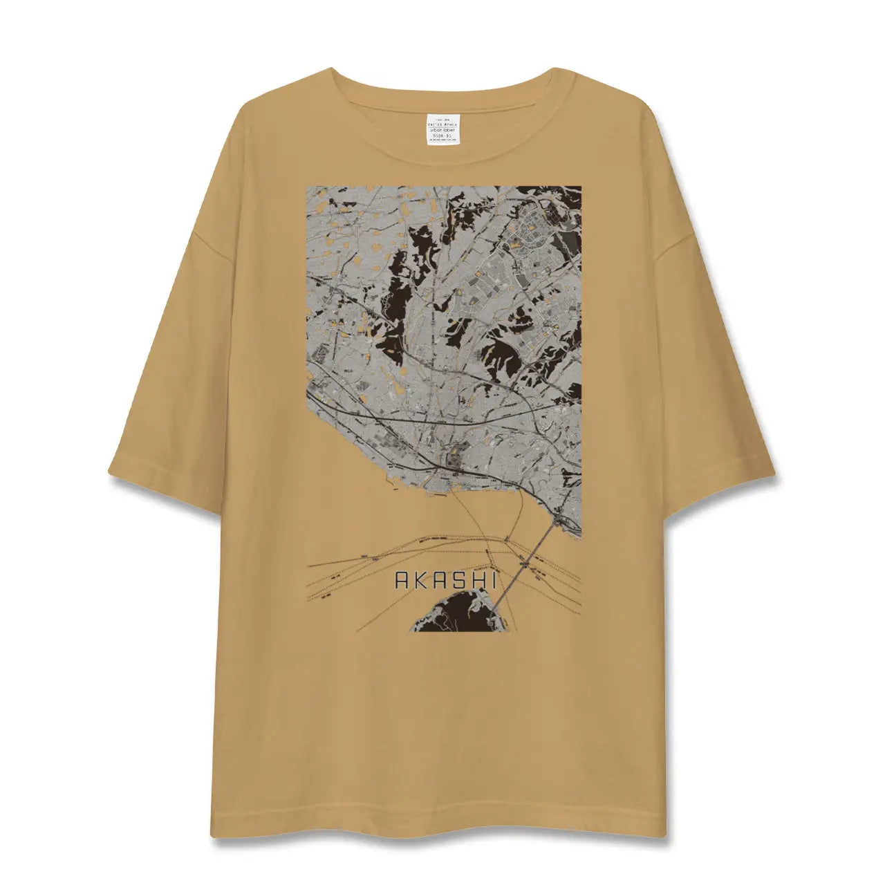 【明石(兵庫県)】地図柄ビッグシルエットTシャツ