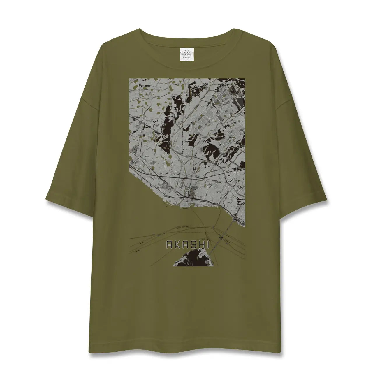 【明石(兵庫県)】地図柄ビッグシルエットTシャツ