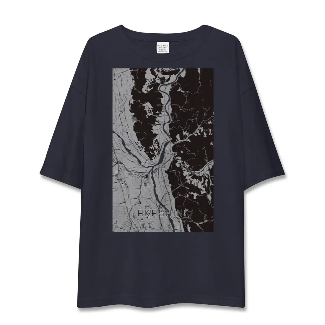 【明科(長野県)】地図柄ビッグシルエットTシャツ