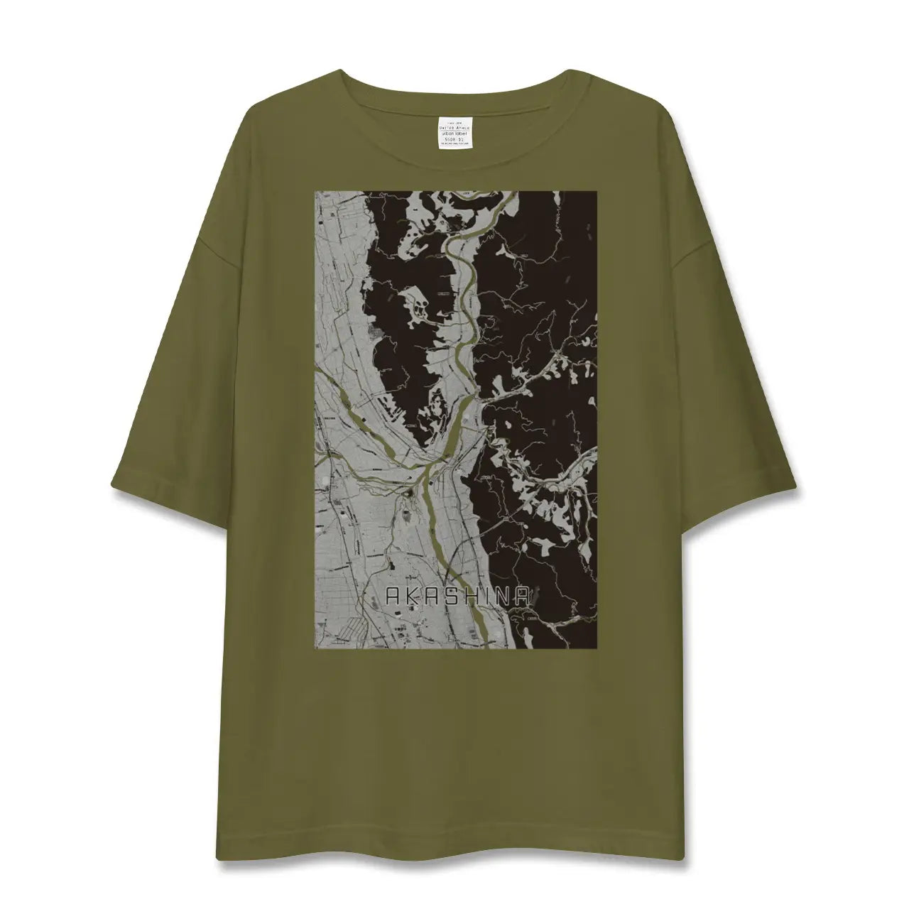 【明科(長野県)】地図柄ビッグシルエットTシャツ