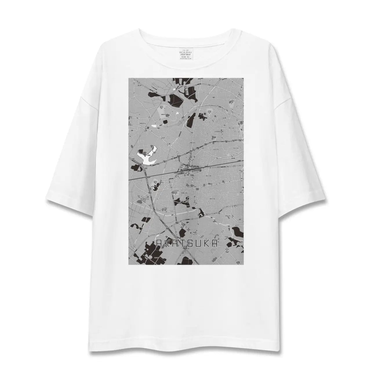 【赤塚(茨城県)】地図柄ビッグシルエットTシャツ