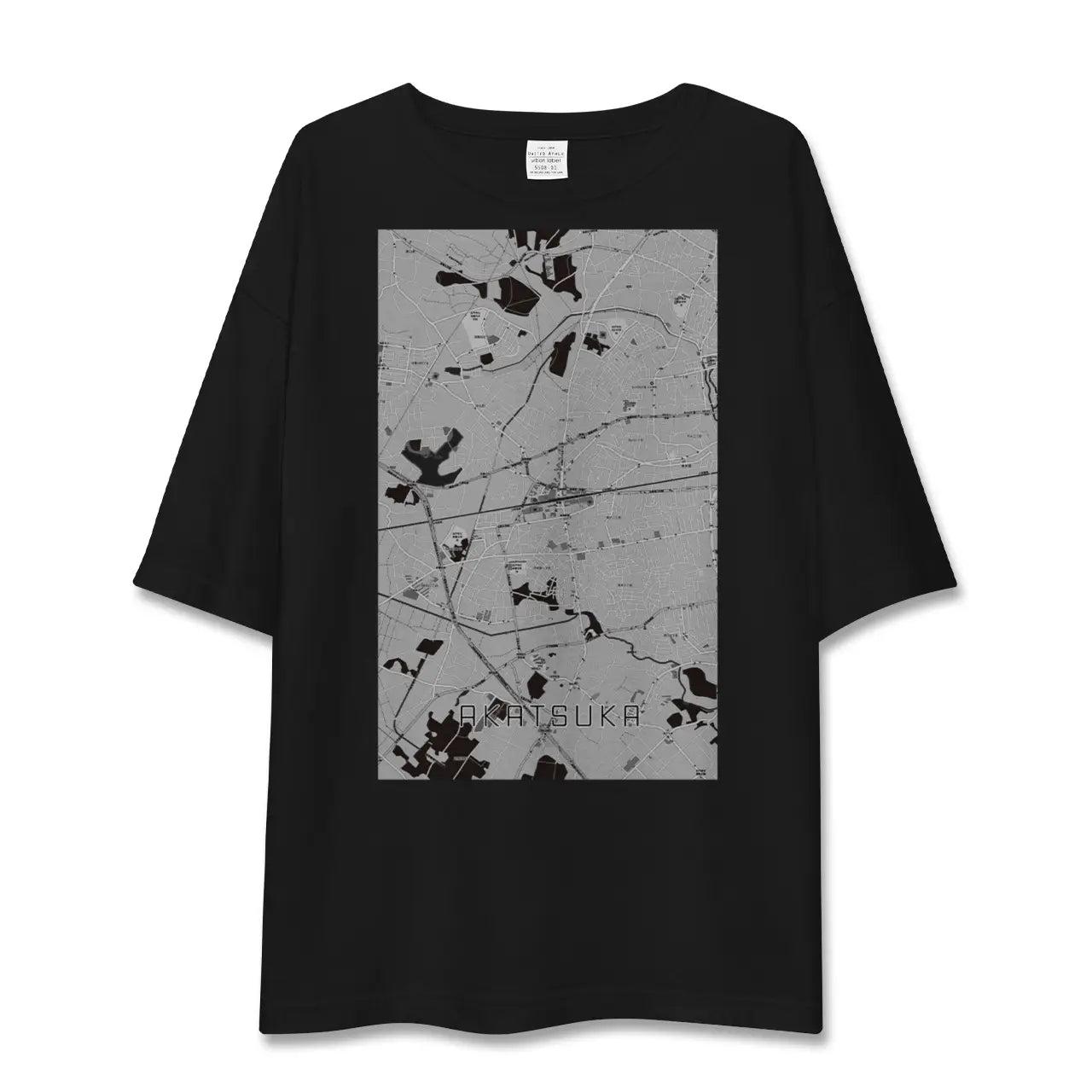 【赤塚(茨城県)】地図柄ビッグシルエットTシャツ