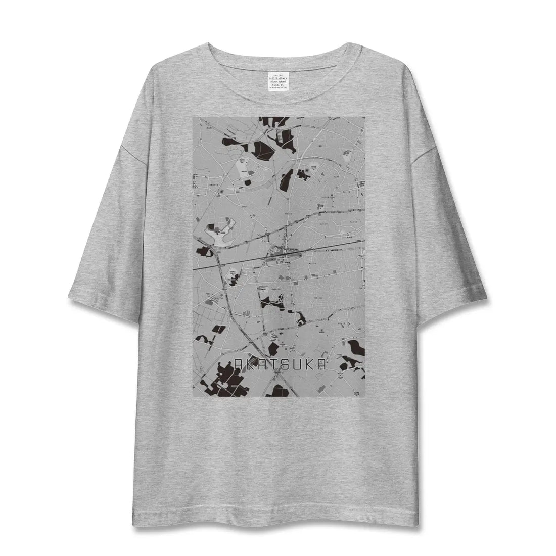 【赤塚(茨城県)】地図柄ビッグシルエットTシャツ