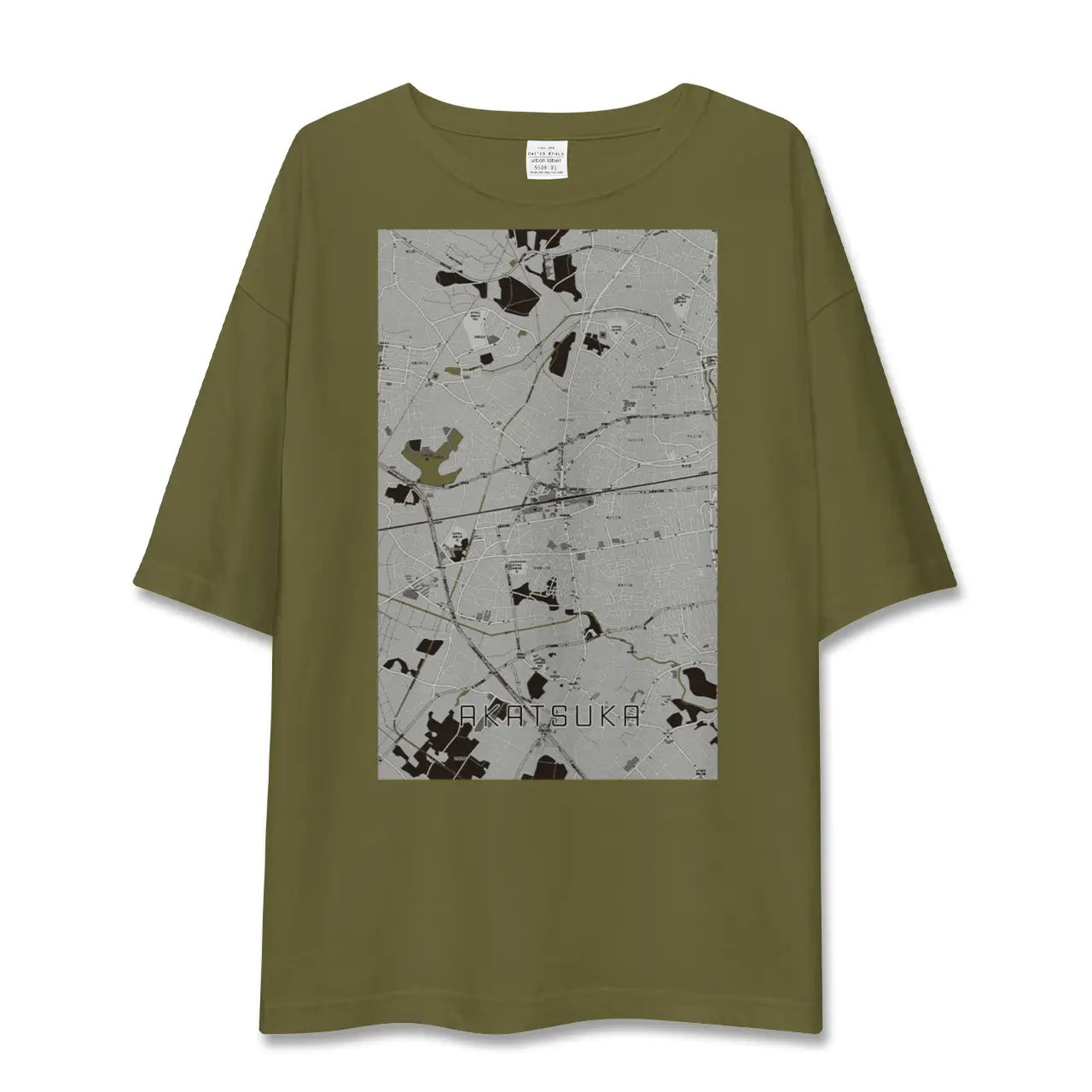 【赤塚(茨城県)】地図柄ビッグシルエットTシャツ