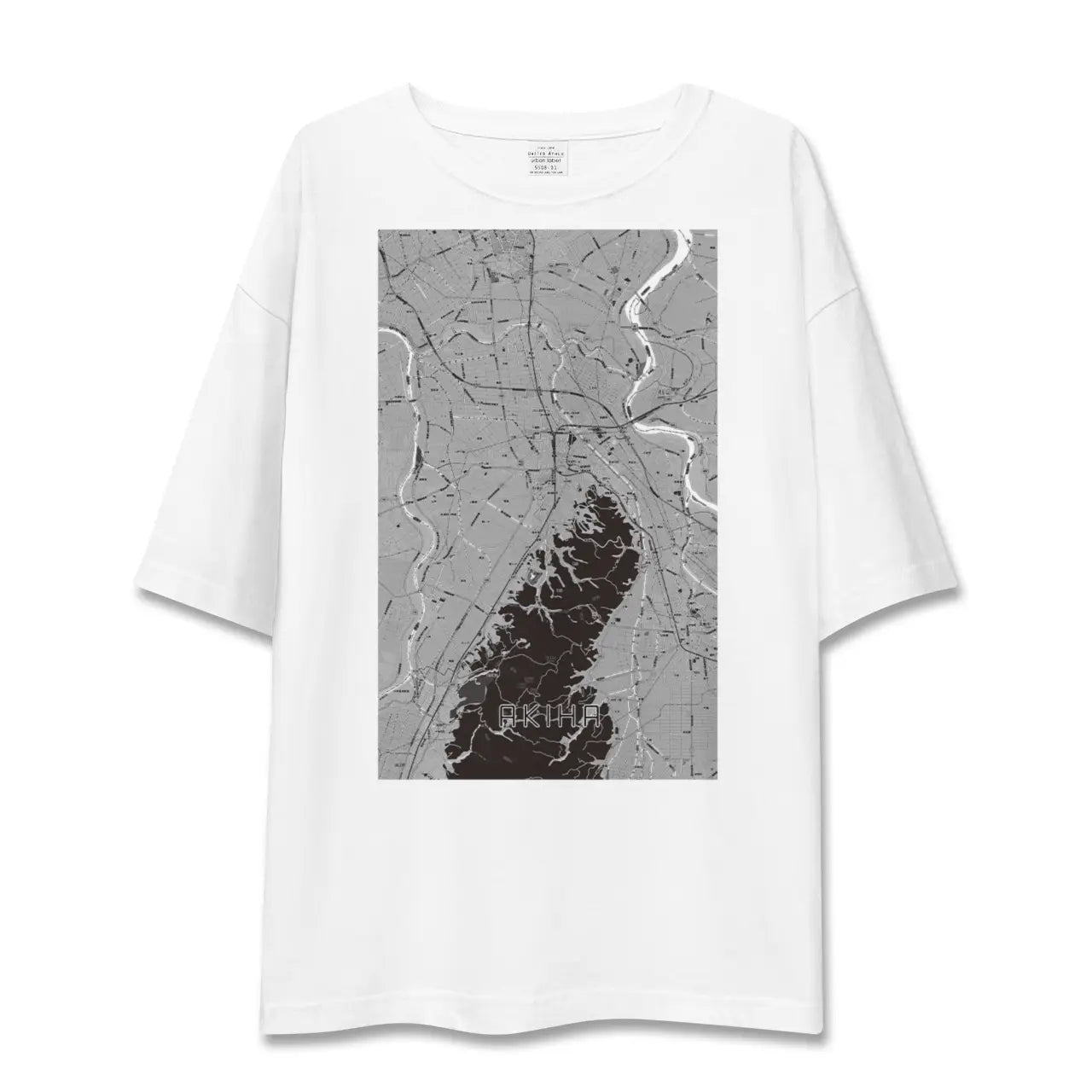 【秋葉(新潟県)】地図柄ビッグシルエットTシャツ