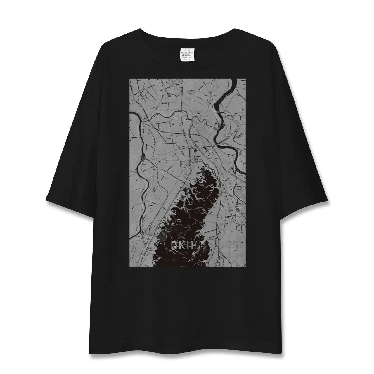 【秋葉(新潟県)】地図柄ビッグシルエットTシャツ