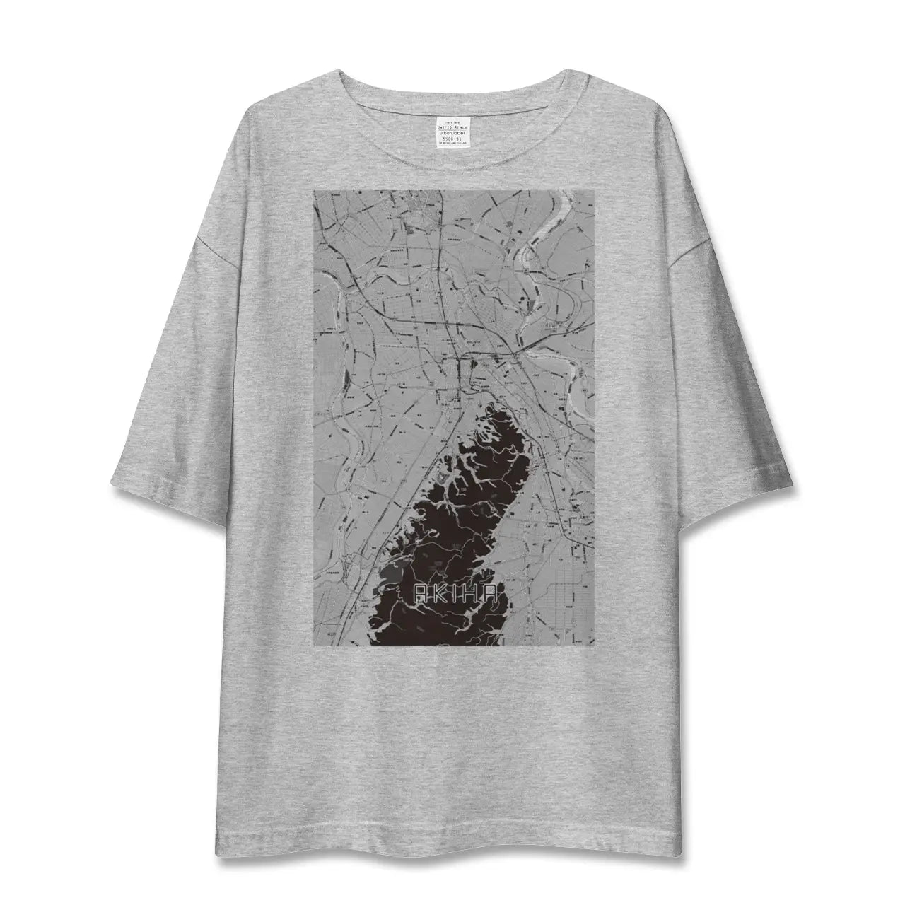 【秋葉(新潟県)】地図柄ビッグシルエットTシャツ