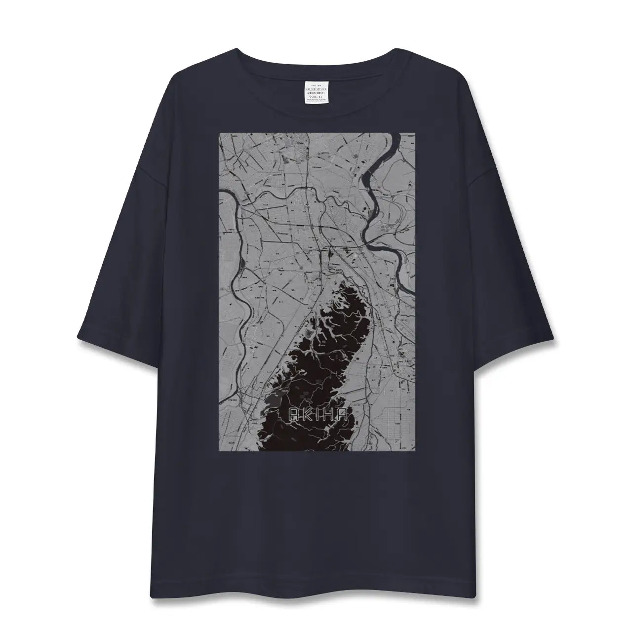 【秋葉(新潟県)】地図柄ビッグシルエットTシャツ