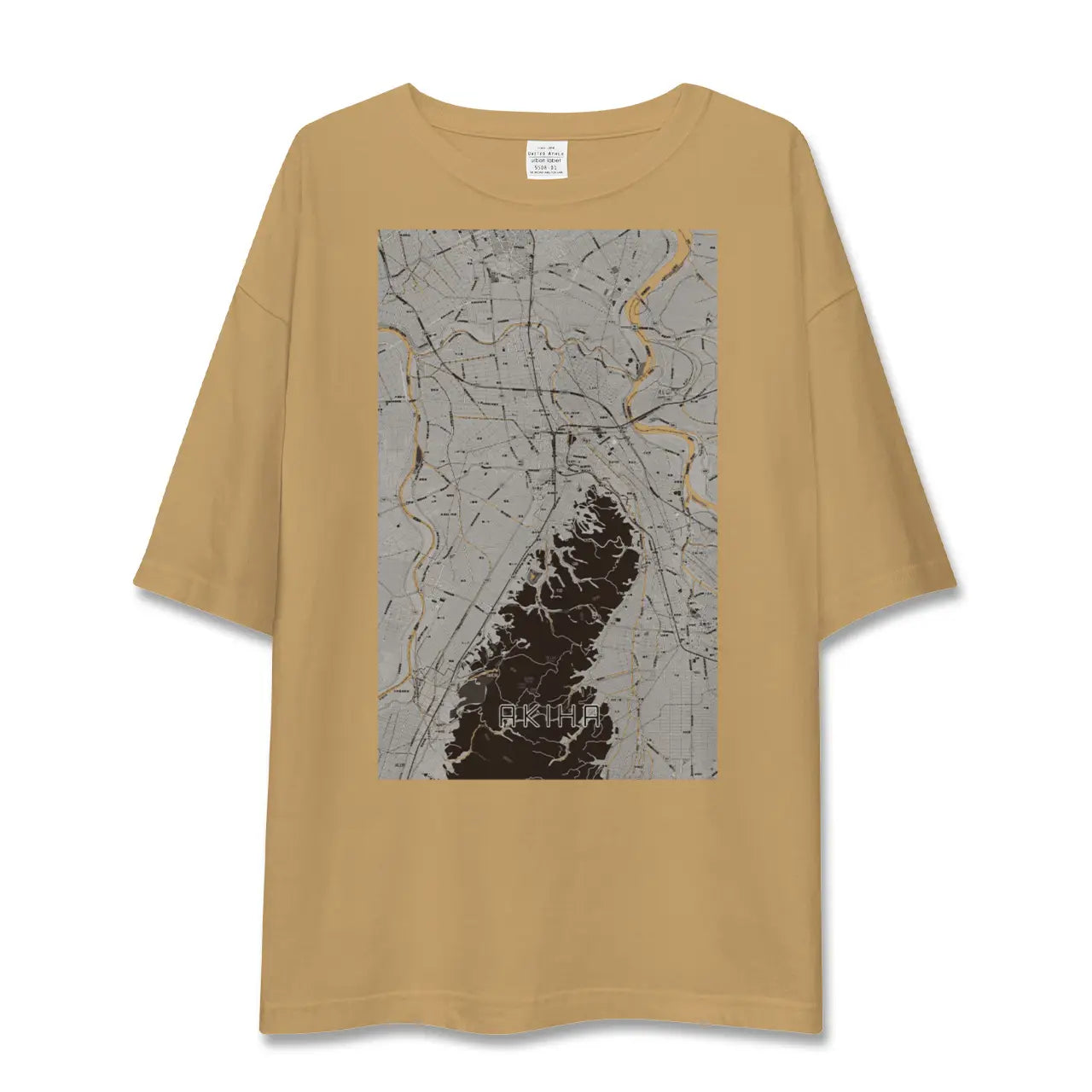 【秋葉(新潟県)】地図柄ビッグシルエットTシャツ