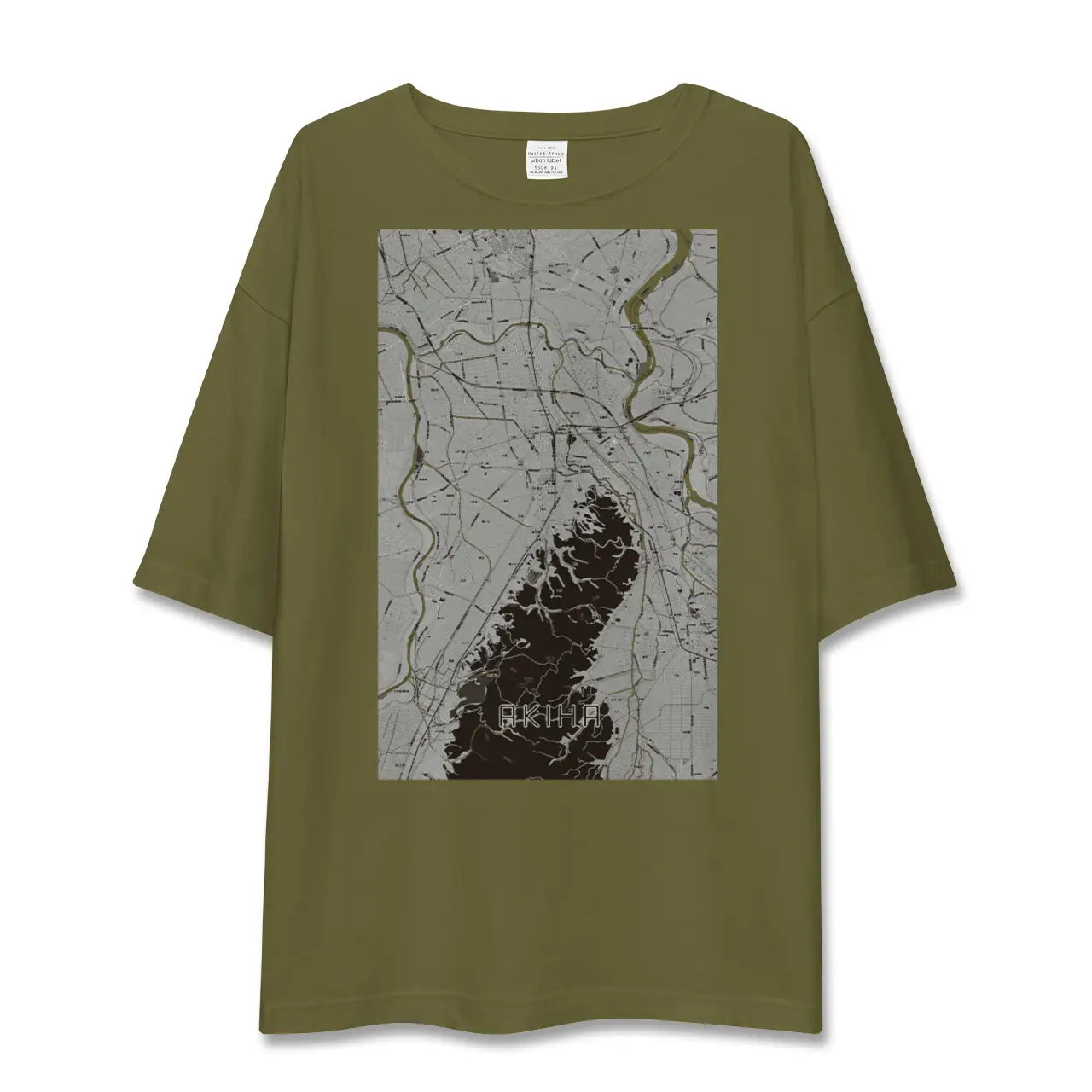 【秋葉(新潟県)】地図柄ビッグシルエットTシャツ