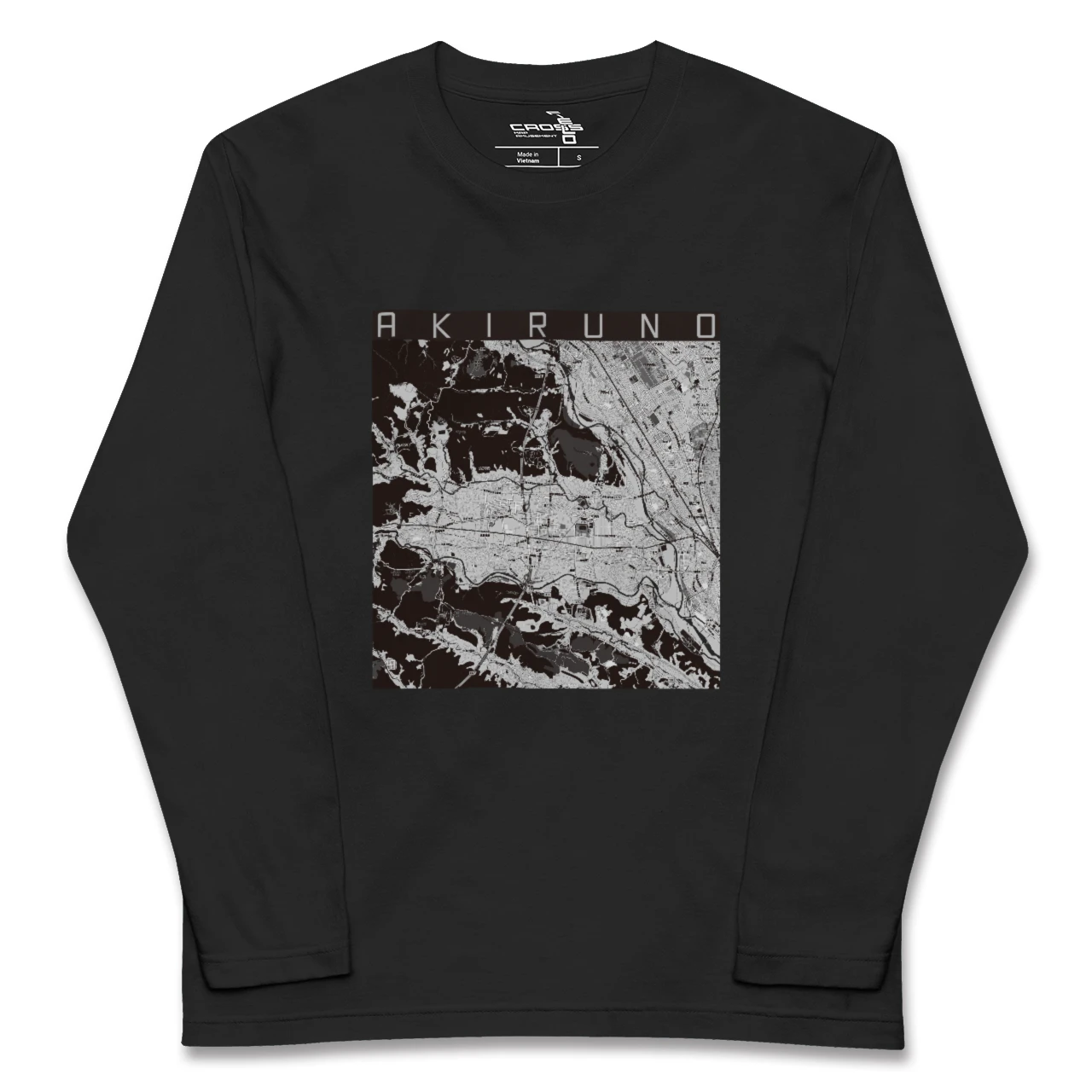 【あきる野(東京都)】地図柄ロングスリーブTシャツ