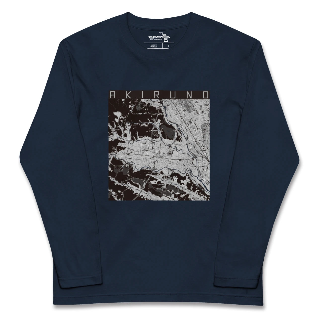 【あきる野(東京都)】地図柄ロングスリーブTシャツ