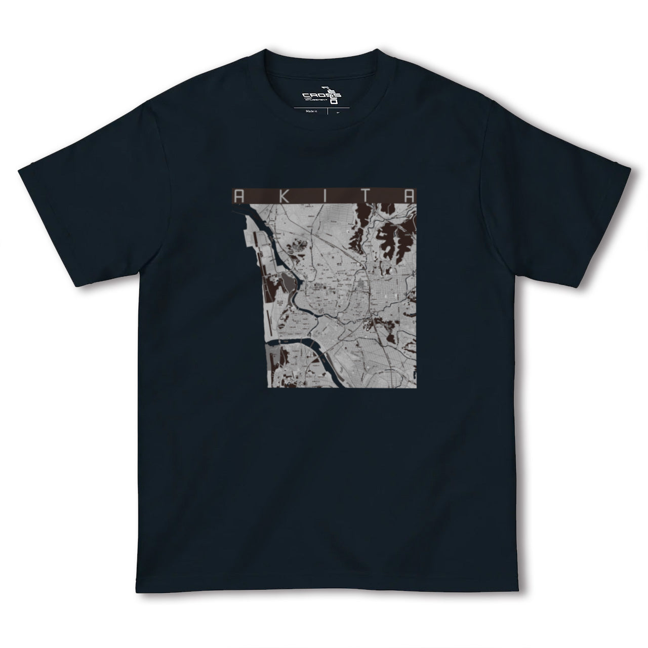 【秋田(秋田県)】地図柄ヘビーウェイトTシャツ