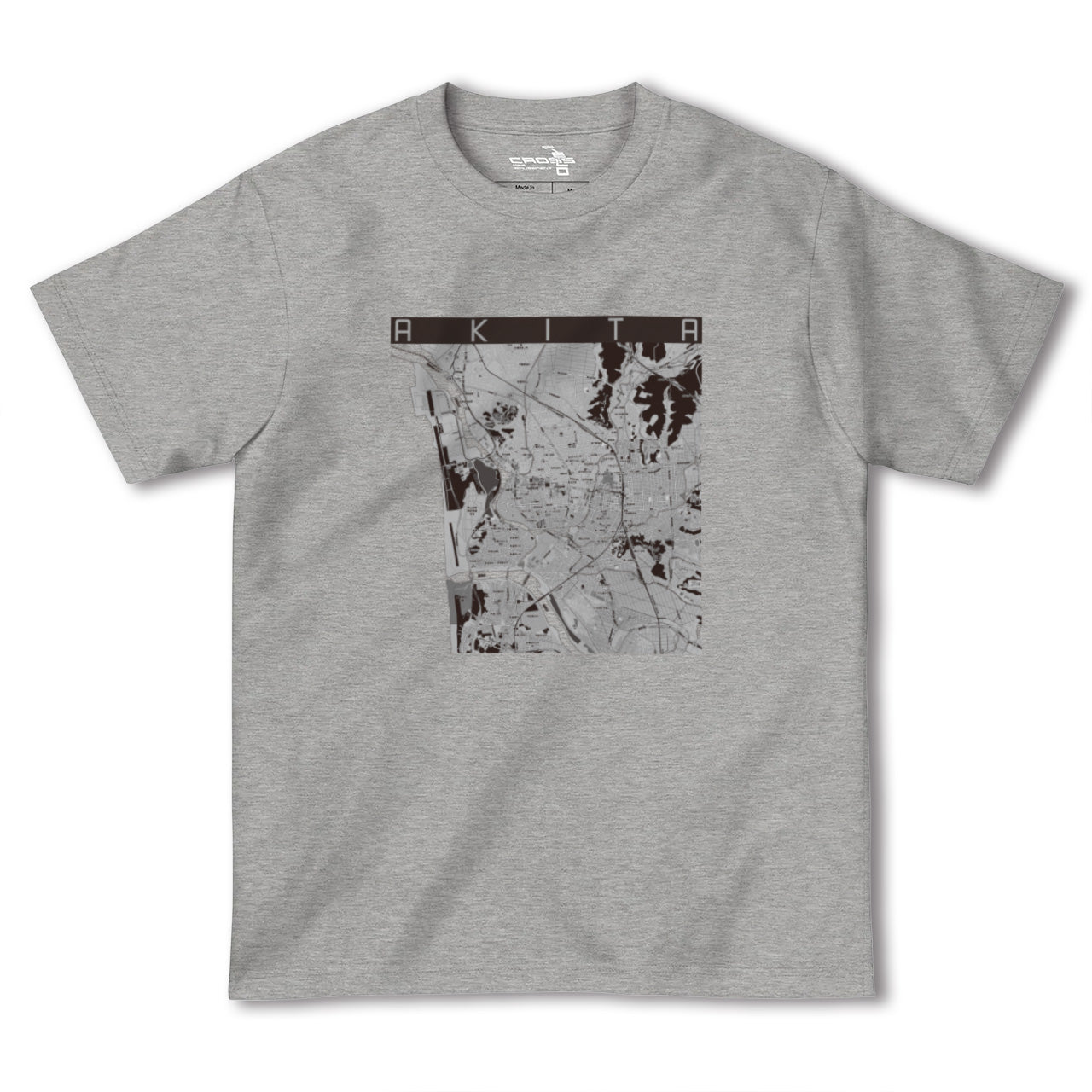 【秋田(秋田県)】地図柄ヘビーウェイトTシャツ