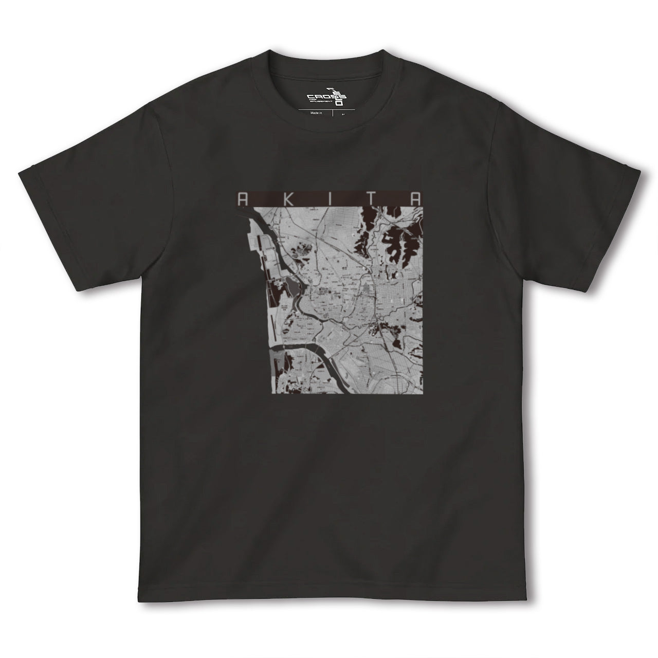 【秋田(秋田県)】地図柄ヘビーウェイトTシャツ