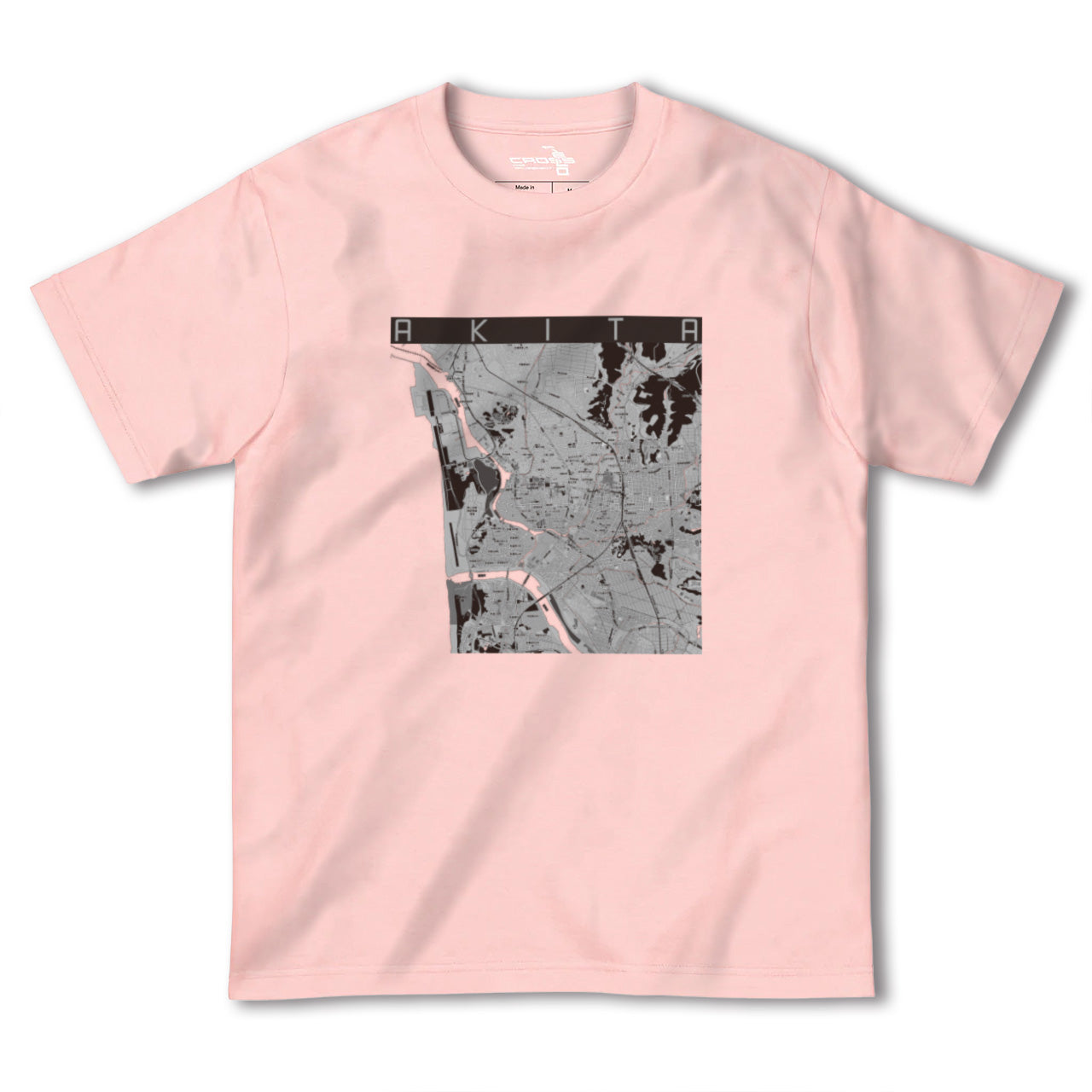 【秋田(秋田県)】地図柄ヘビーウェイトTシャツ
