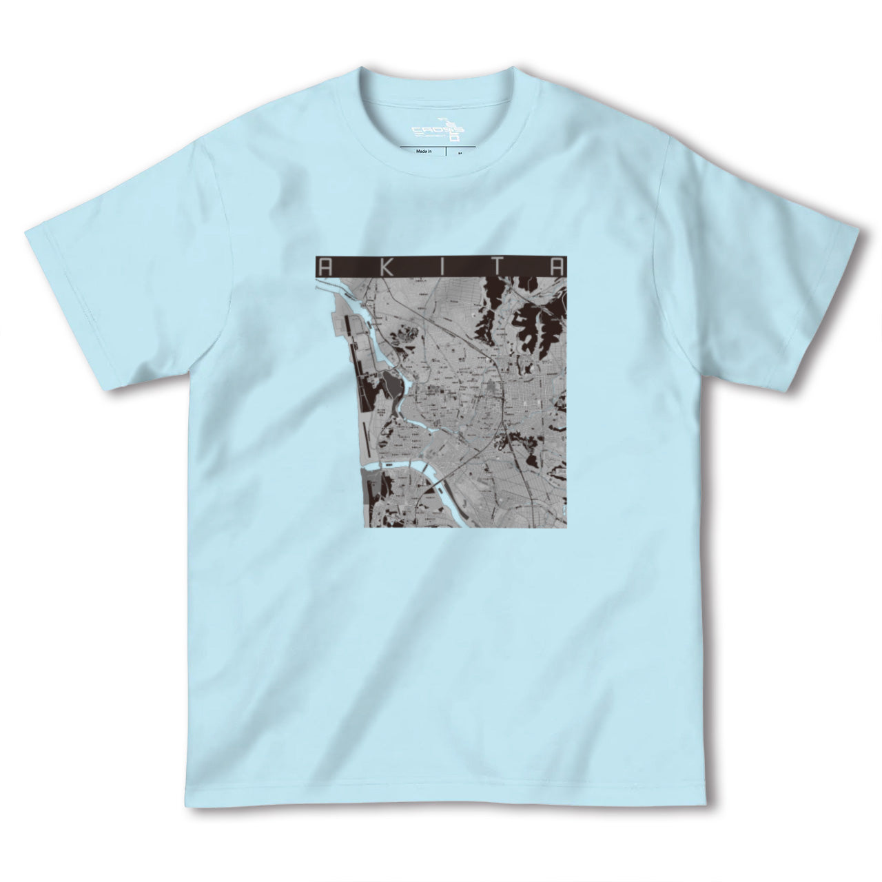 【秋田(秋田県)】地図柄ヘビーウェイトTシャツ
