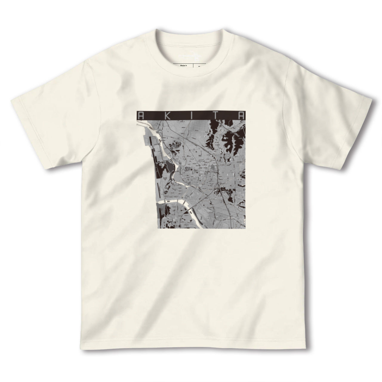 【秋田(秋田県)】地図柄ヘビーウェイトTシャツ