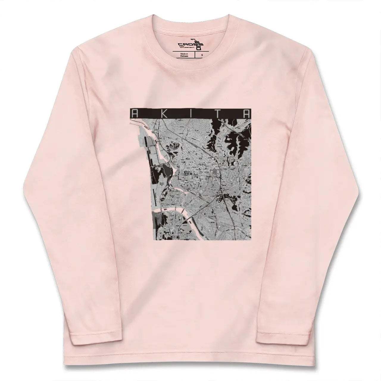 【秋田(秋田県)】地図柄ロングスリーブTシャツ
