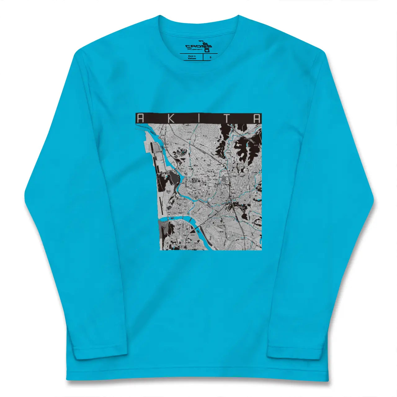 【秋田(秋田県)】地図柄ロングスリーブTシャツ