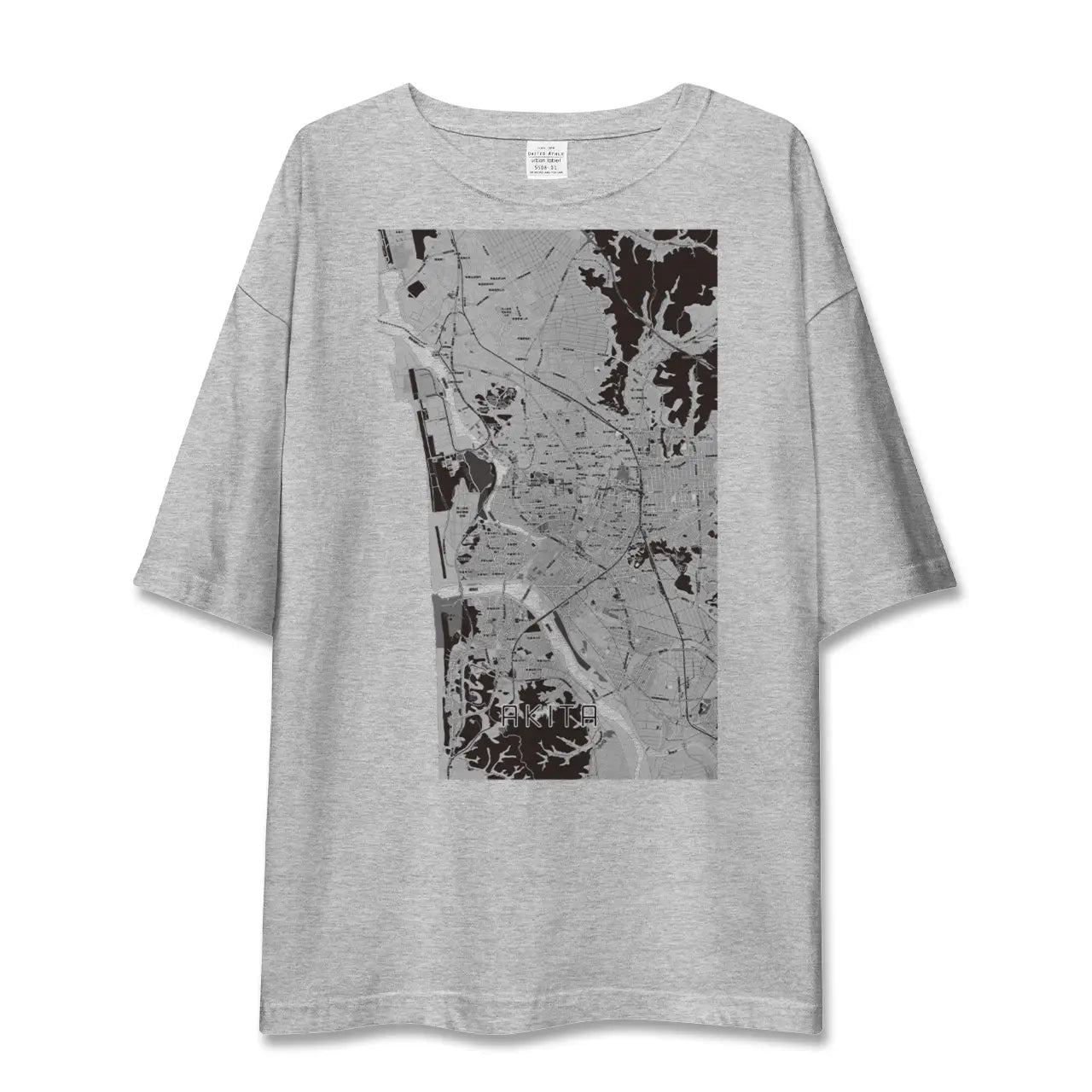 【秋田(秋田県)】地図柄ビッグシルエットTシャツ