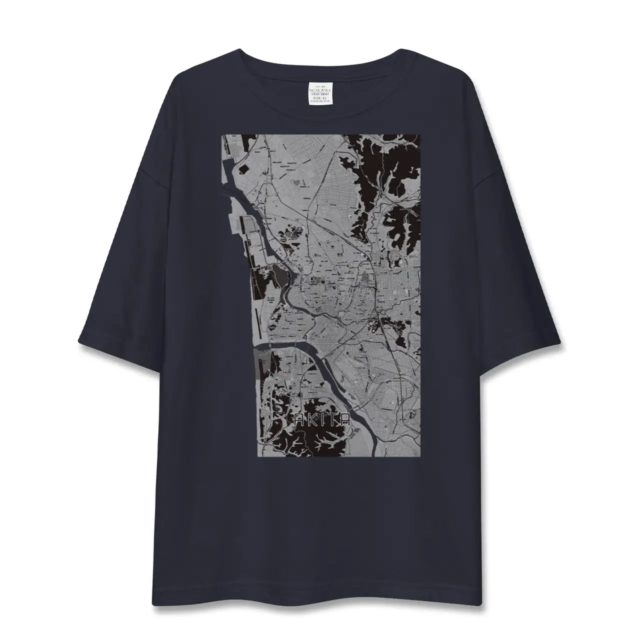 【秋田(秋田県)】地図柄ビッグシルエットTシャツ