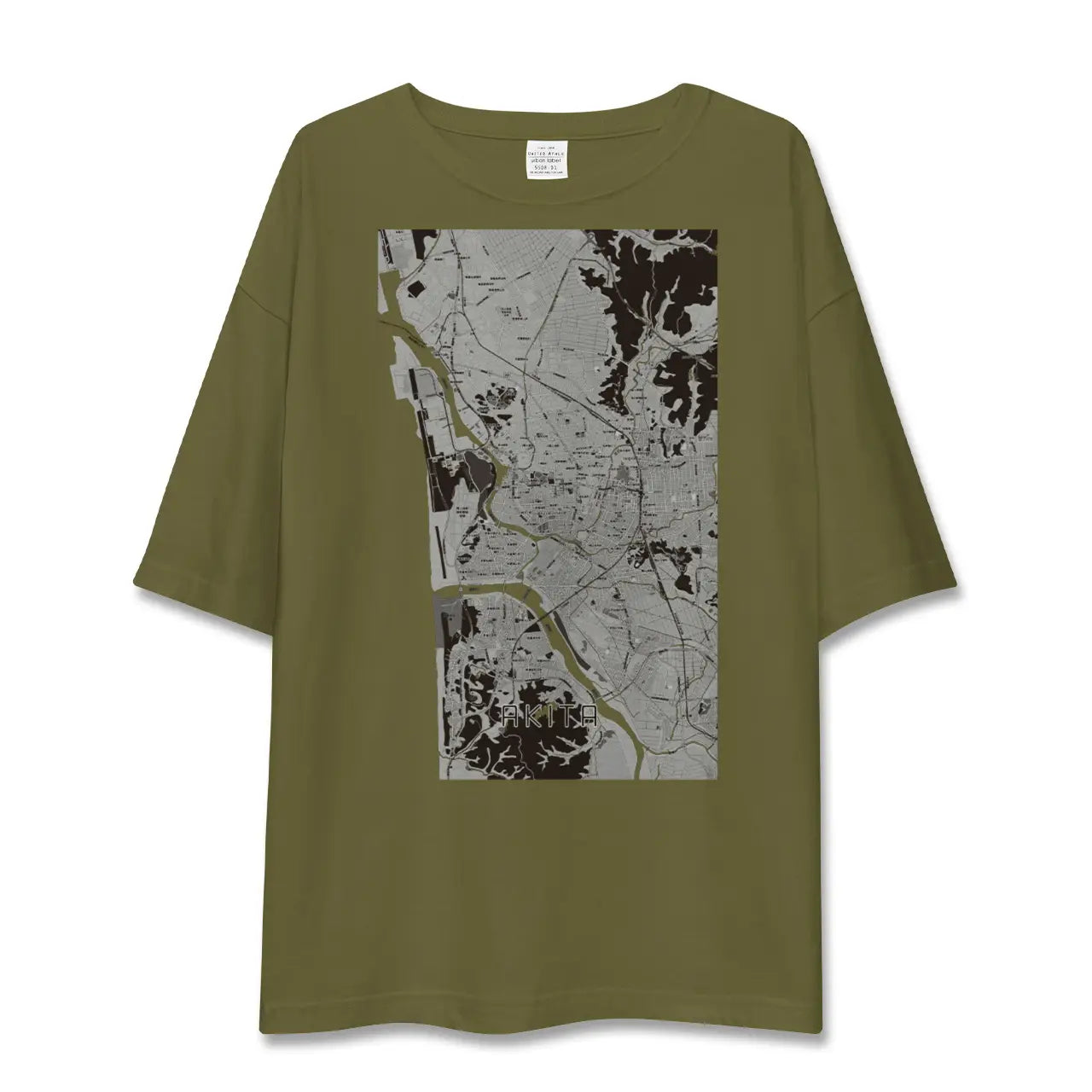 【秋田(秋田県)】地図柄ビッグシルエットTシャツ