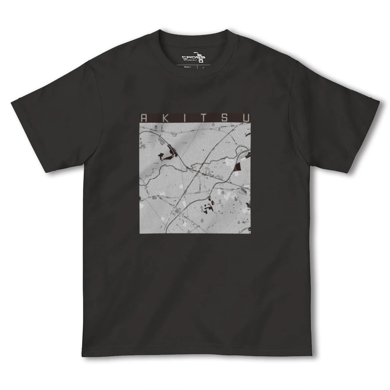 【秋津(東京都)】地図柄ヘビーウェイトTシャツ