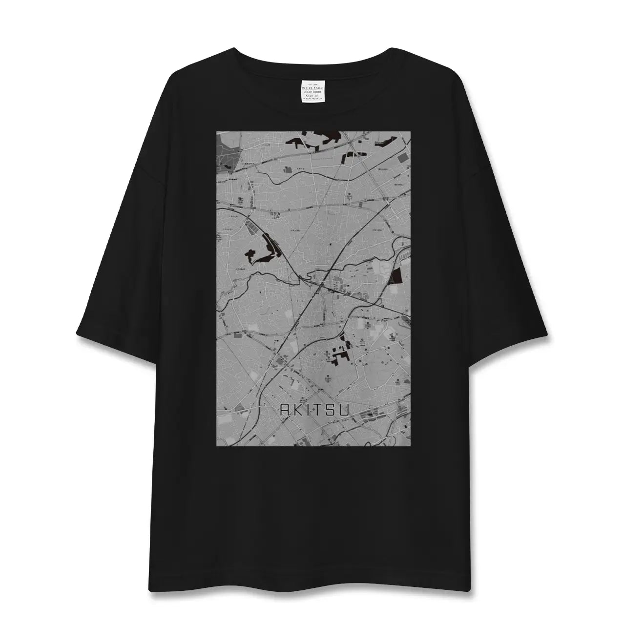 【秋津(東京都)】地図柄ビッグシルエットTシャツ