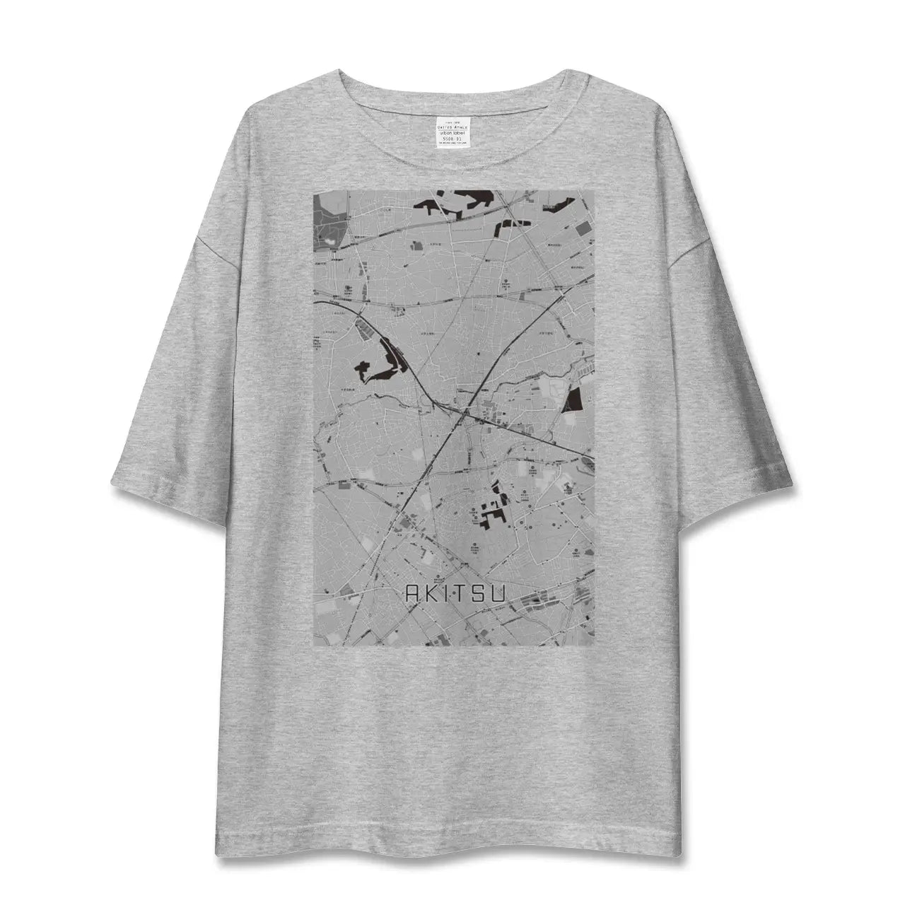 【秋津(東京都)】地図柄ビッグシルエットTシャツ