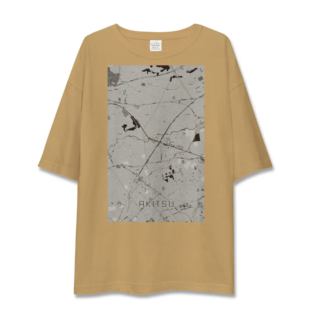 【秋津(東京都)】地図柄ビッグシルエットTシャツ