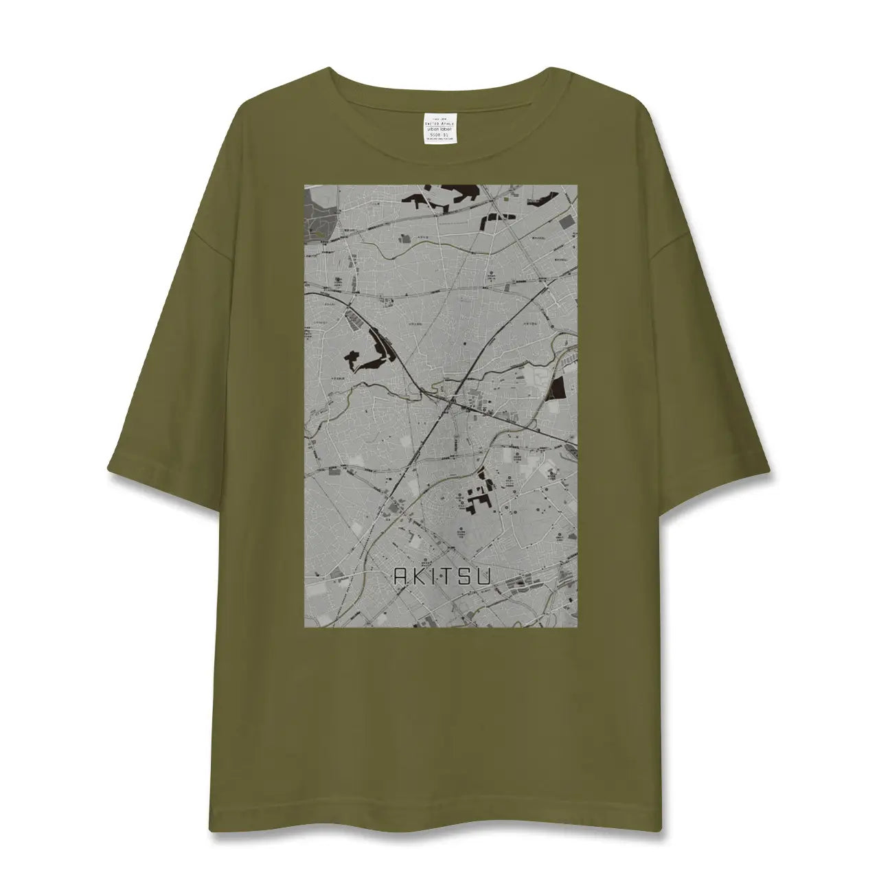 【秋津(東京都)】地図柄ビッグシルエットTシャツ