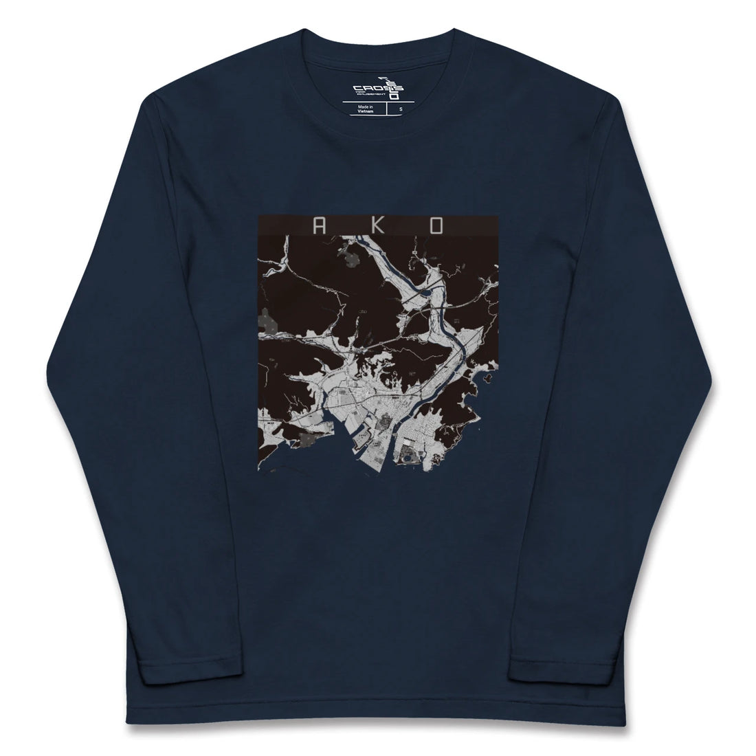 【赤穂(兵庫県)】地図柄ロングスリーブTシャツ