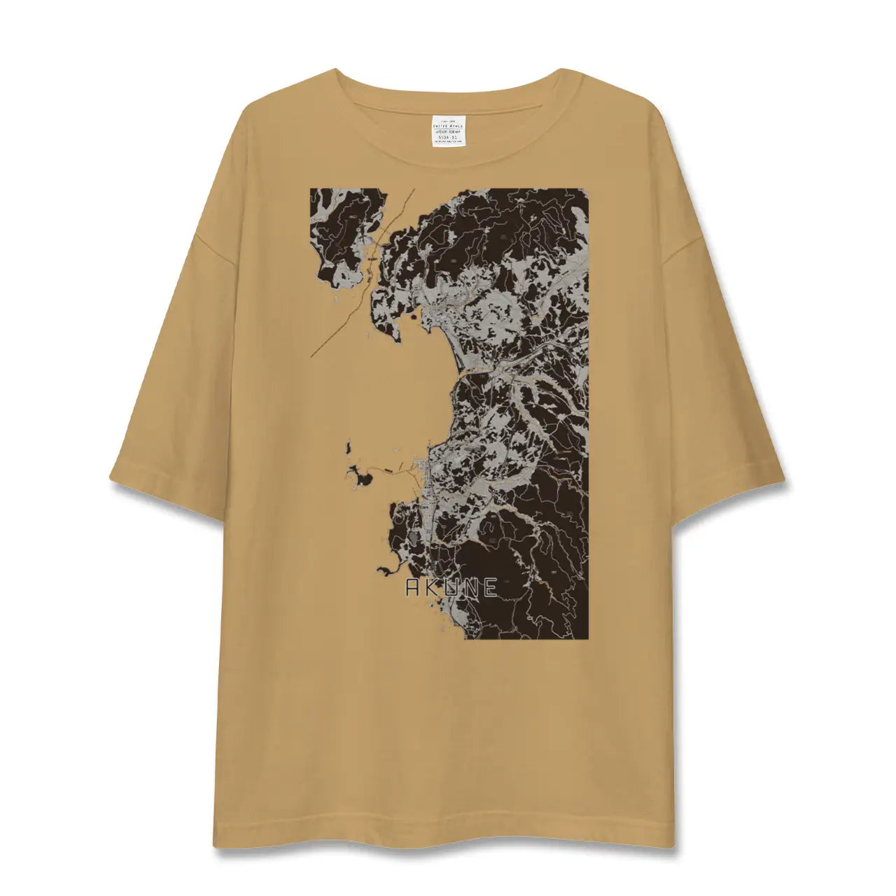 【阿久根(鹿児島県)】地図柄ビッグシルエットTシャツ