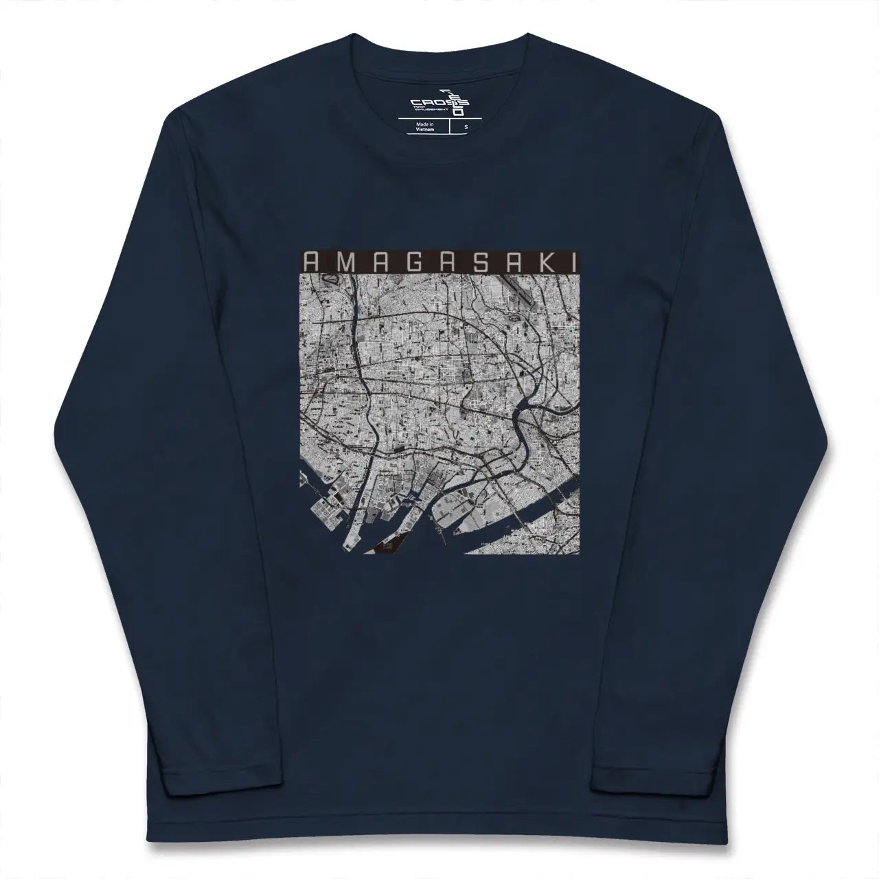 【尼崎(兵庫県)】地図柄ロングスリーブTシャツ