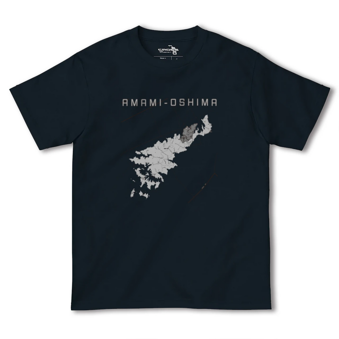 【奄美大島(鹿児島県)】地図柄ヘビーウェイトTシャツ