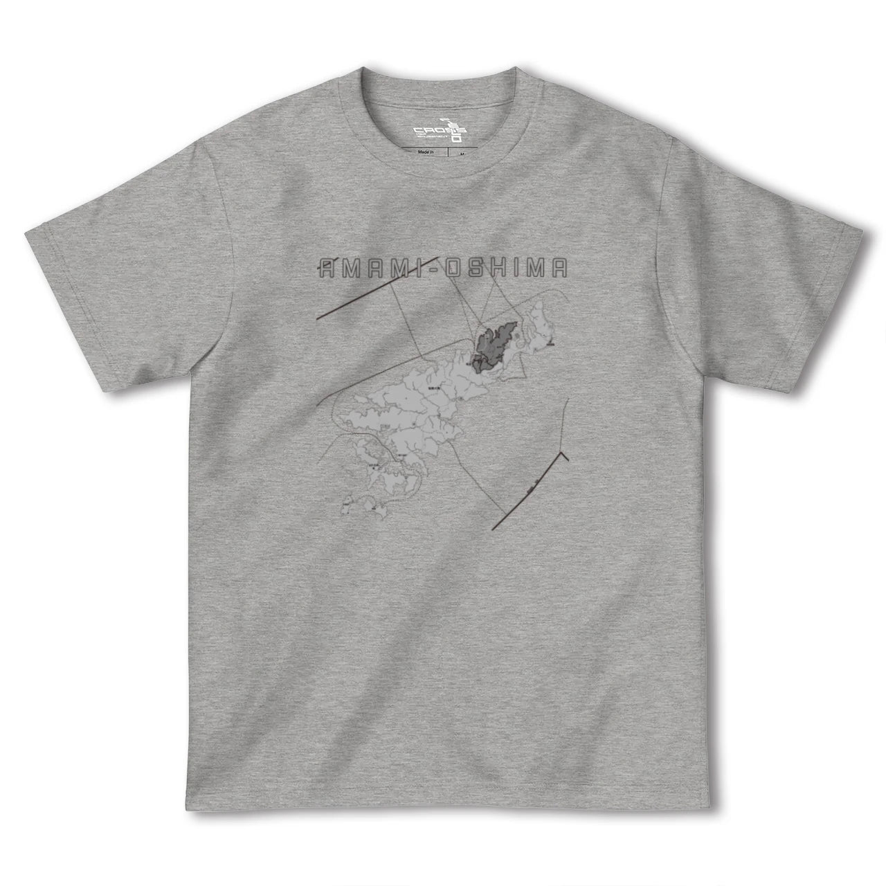 【奄美大島(鹿児島県)】地図柄ヘビーウェイトTシャツ