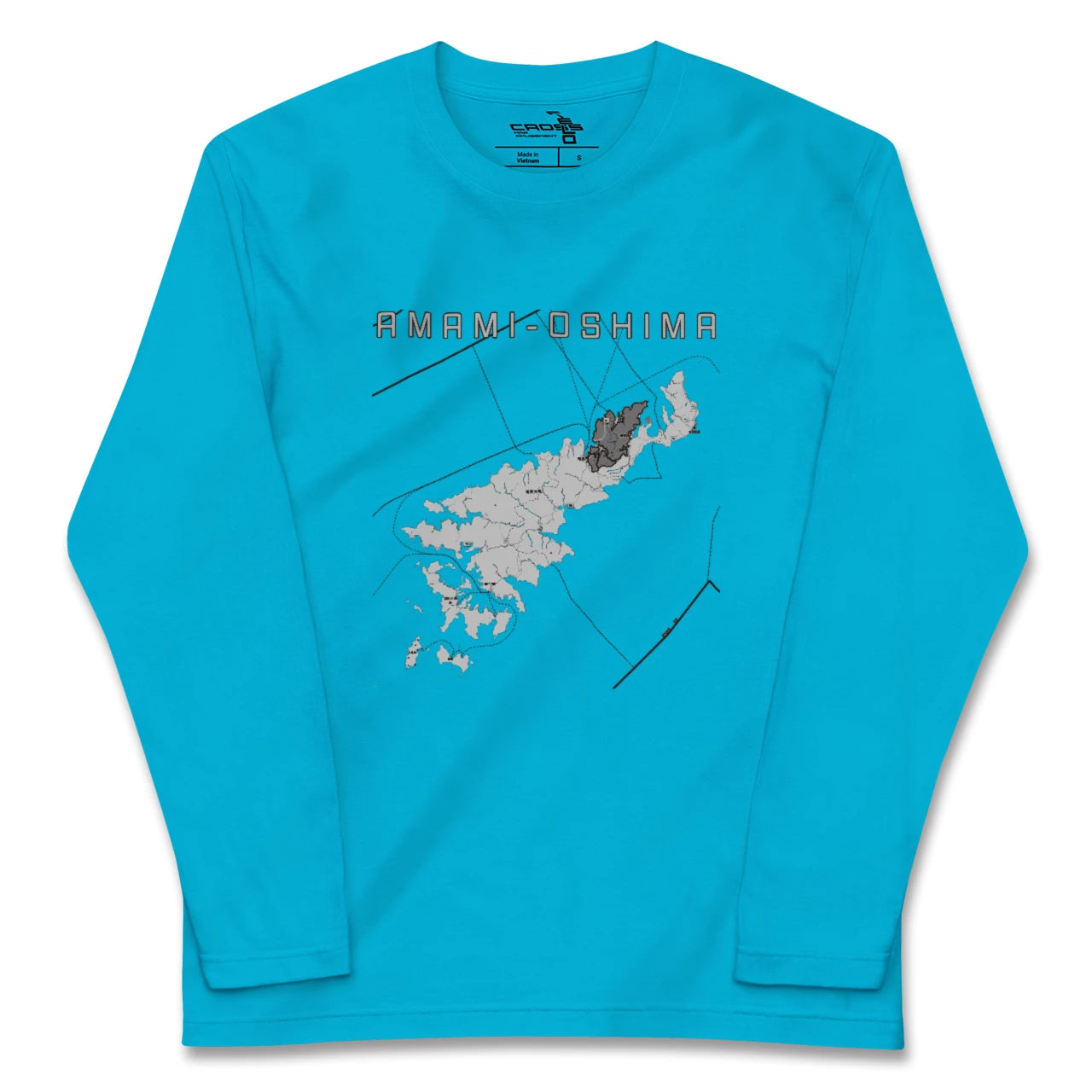 【奄美大島(鹿児島県)】地図柄ロングスリーブTシャツ