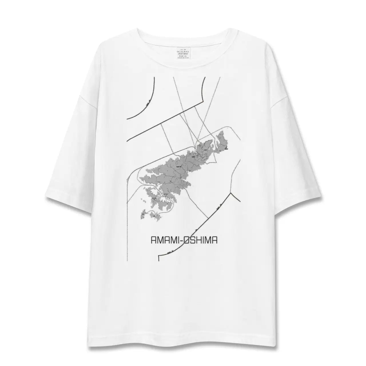 【奄美大島（鹿児島県）】地図柄ビッグシルエットTシャツ