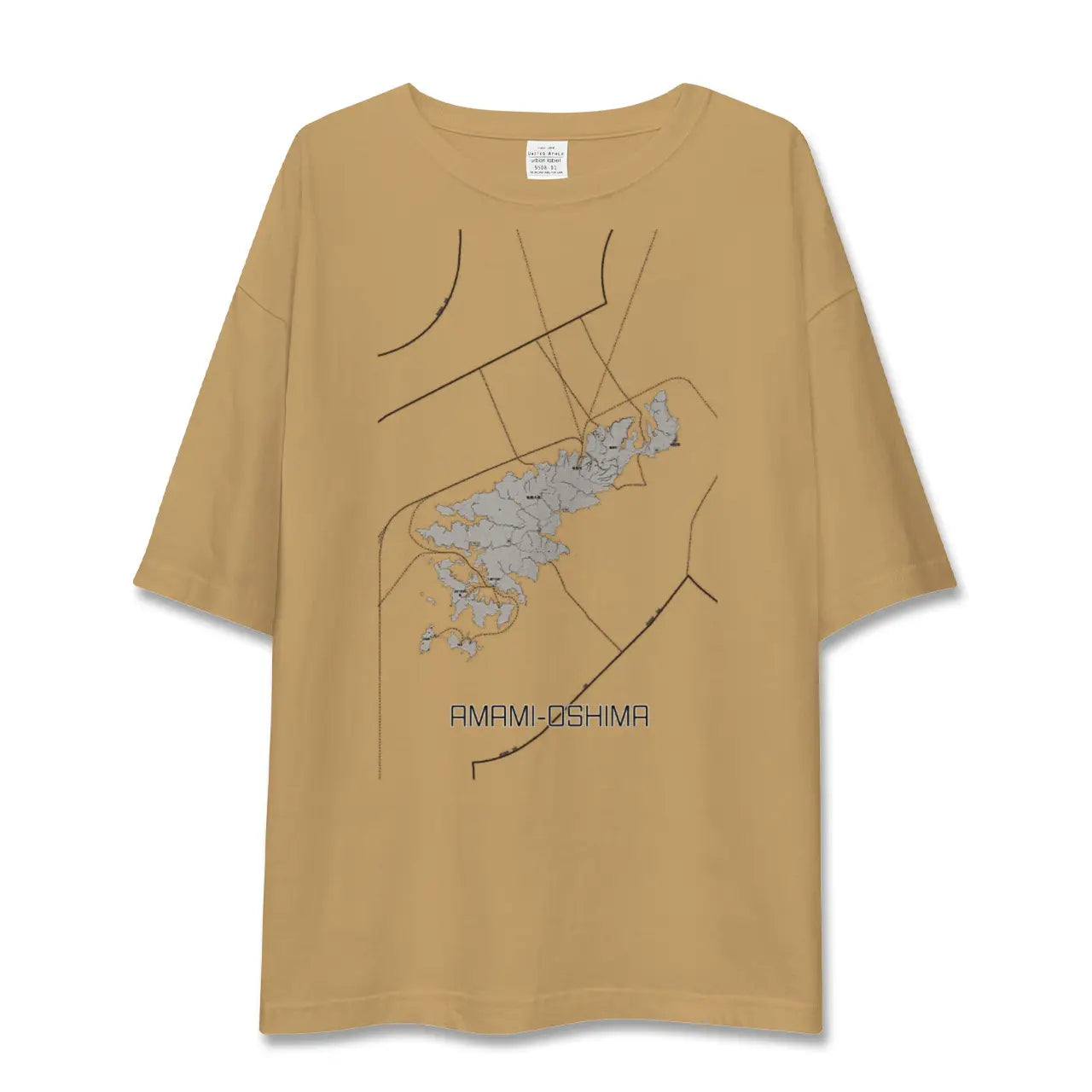 【奄美大島(鹿児島県)】地図柄ビッグシルエットTシャツ